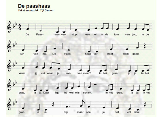 bladmuziek de paashaas