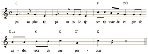 bladmuziek parapluutje parasolletje