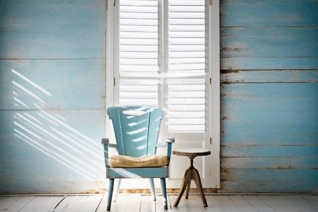 De shutters veranderden mijn woonkamer